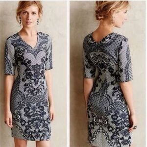 Anthropologie Yoana Baraschi dress Fleuris Lace Print sz 14 NWT